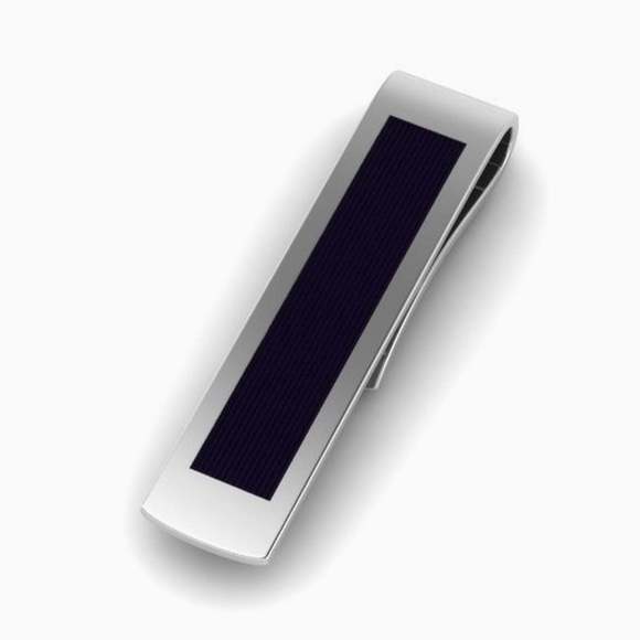 Black Enamel 925 Sterling Silver Tie Clip by Krysaliis
 Gift Boxed - Picture 1 of 2